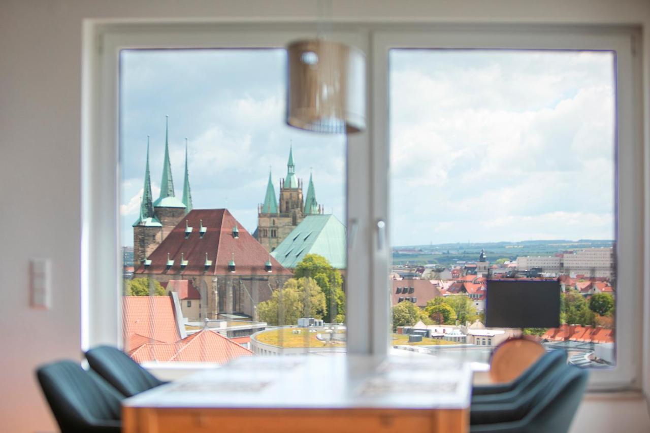At The Top - Penthouse Ueber Den Daechern Der Stadt Erfurt Dış mekan fotoğraf